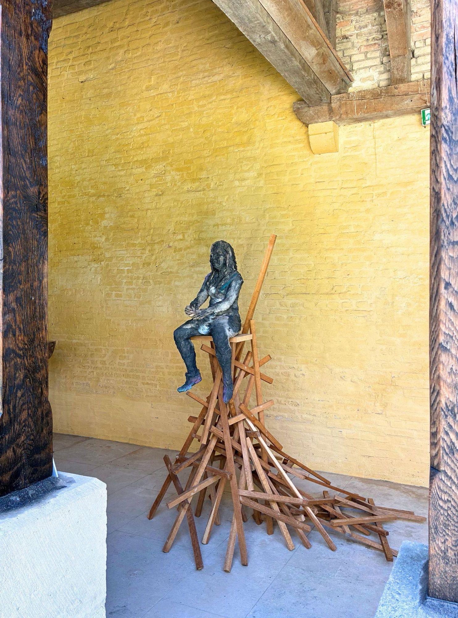 Modèle de maquette de dyslexie disloquée by Cécile Raynal - stoneware sculpture For Sale 5