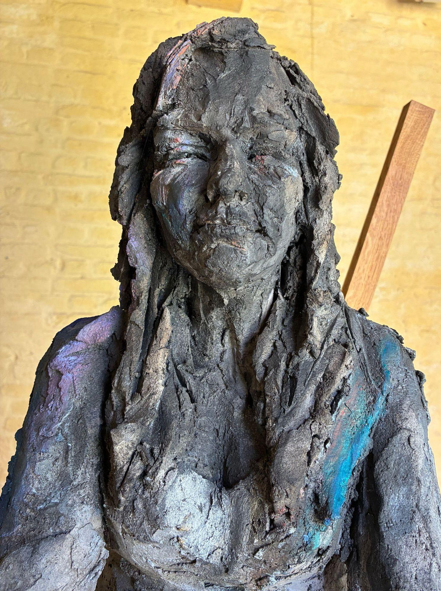 Modèle de maquette de dyslexie disloquée by Cécile Raynal - stoneware sculpture For Sale 6