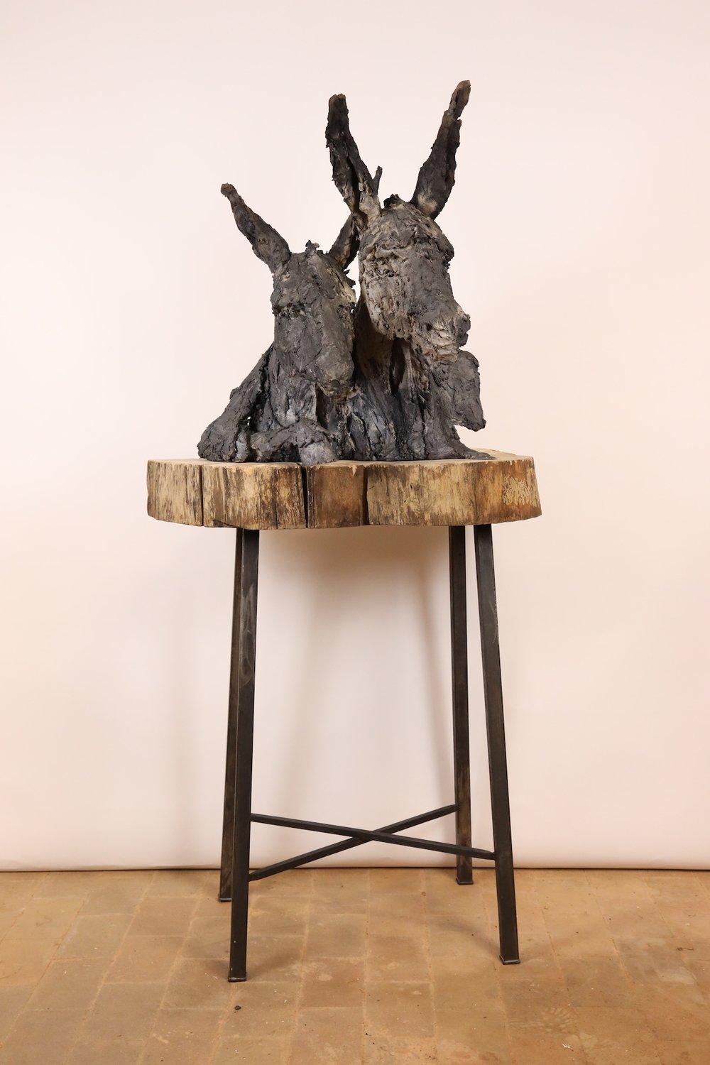 Donkeys’ skin by Cécile Raynal - Animal art, large sculpture, fairytale For Sale 1