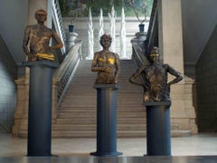 Saigneurs, mes cieux mes yeux by Cécile Raynal - Sculpture, portrait, male bust