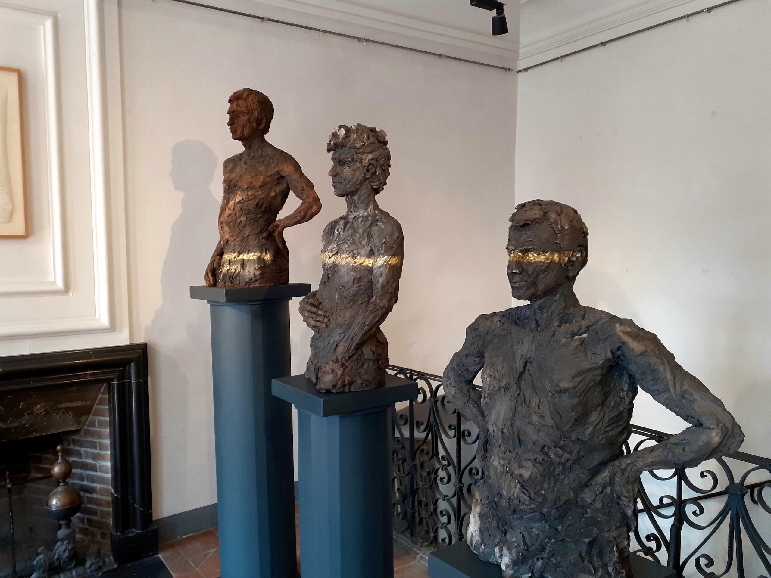 Saigneurs, mes cieux mes yeux di Cécile Raynal - Scultura, ritratto, busto maschile in vendita 5