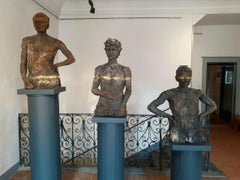 Saigneurs, mes cieux mes yeux by Cécile Raynal - Sculpture, portrait, male bust