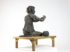 Selon Maud von Cécile Raynal - Skulptur aus Steingut, weibliche Figur, Traum, poetisch