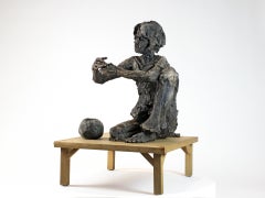Selon Maud de Cécile Raynal - Escultura de gres, figura femenina, sueño, poética