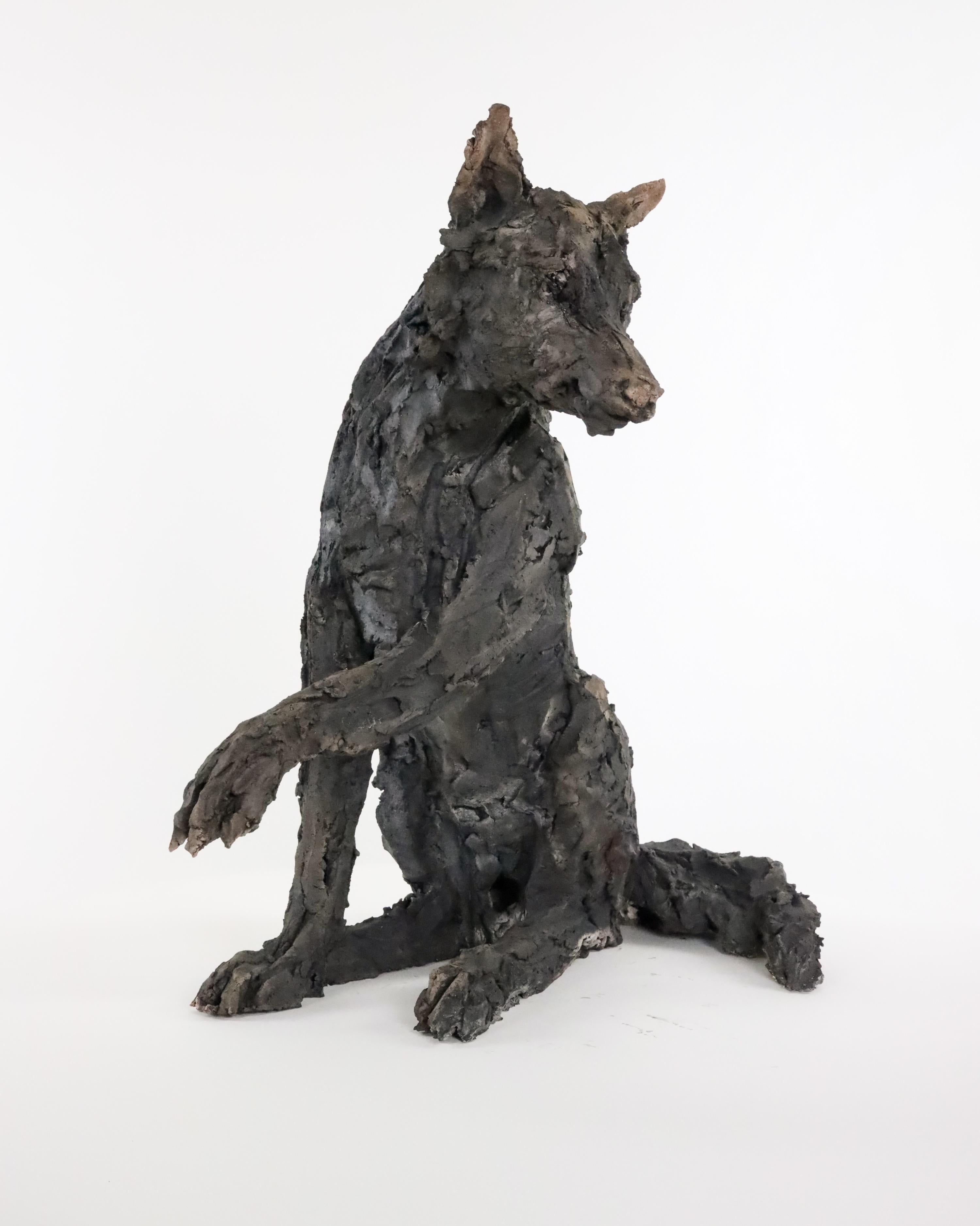 She-Wolf è una scultura unica in pietra arenaria cotta a fumo dell'artista contemporanea francese Cécile Raynal, le cui dimensioni sono 63 × 58 × 52 cm (24,8 × 22,8 × 20,5 pollici). 
Questa scultura è unica e viene fornita con un certificato di