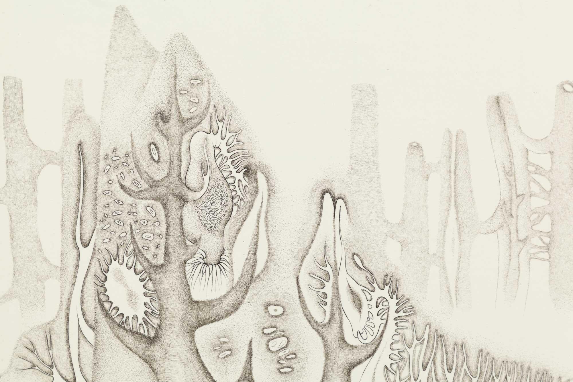 Cosmogonies Nr. 4 (Surrealismus), Print, von Cécile REIMS