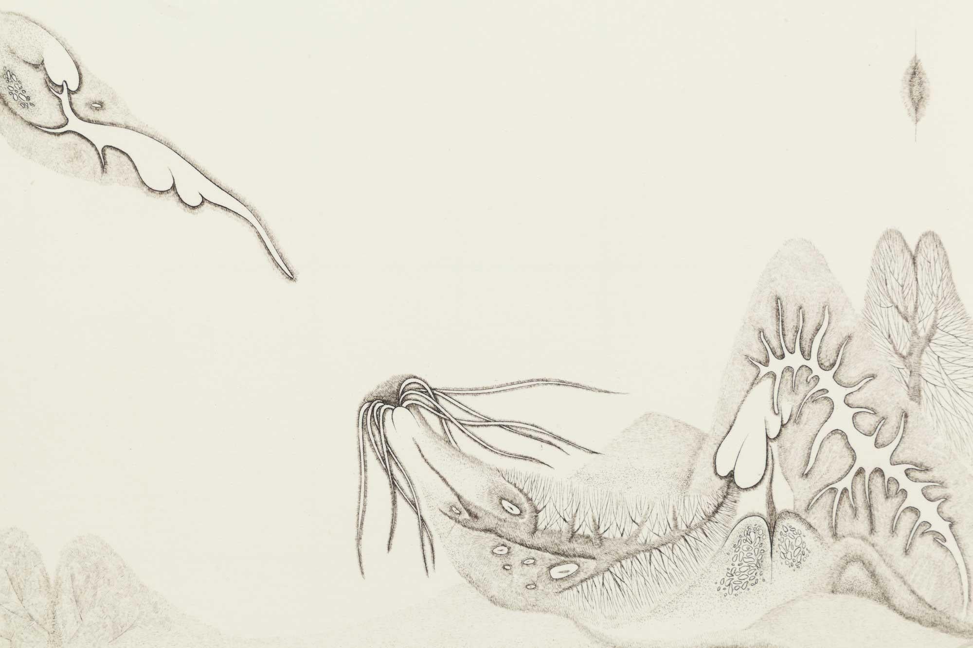 Cosmogonies No. 5 - Surrealist Print by Cécile REIMS