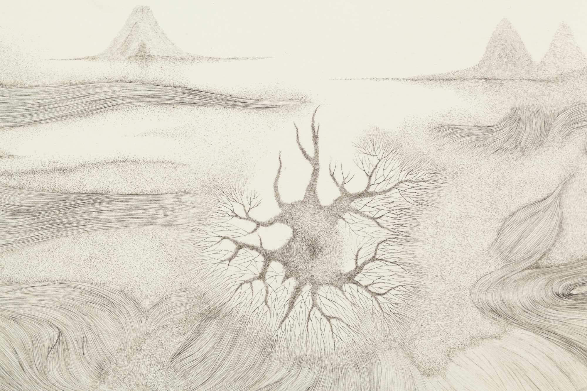 Cosmogonies No. 7 - Surrealist Print by Cécile REIMS
