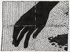 The Hand, a four-piece handmade and hand-cut paper artwork