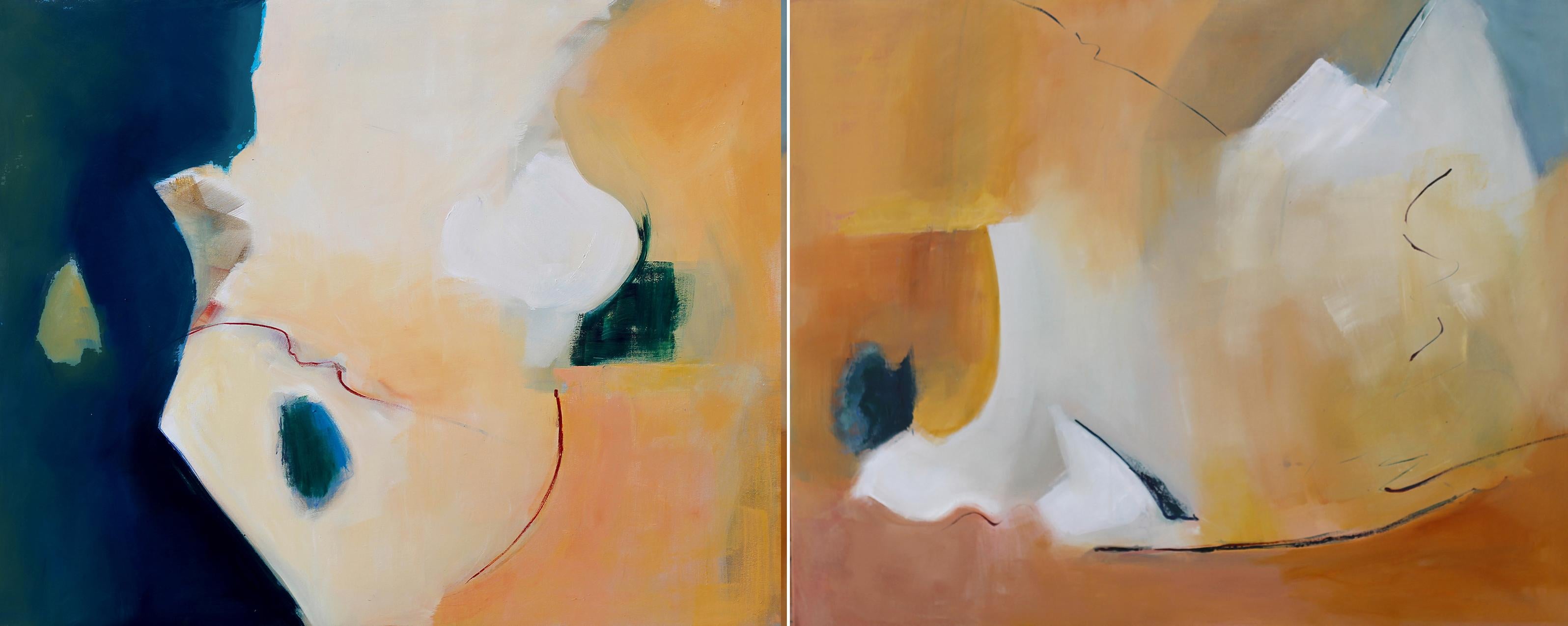 Cecilia Arrospide - Diptyque ContrasTES, peinture 2024