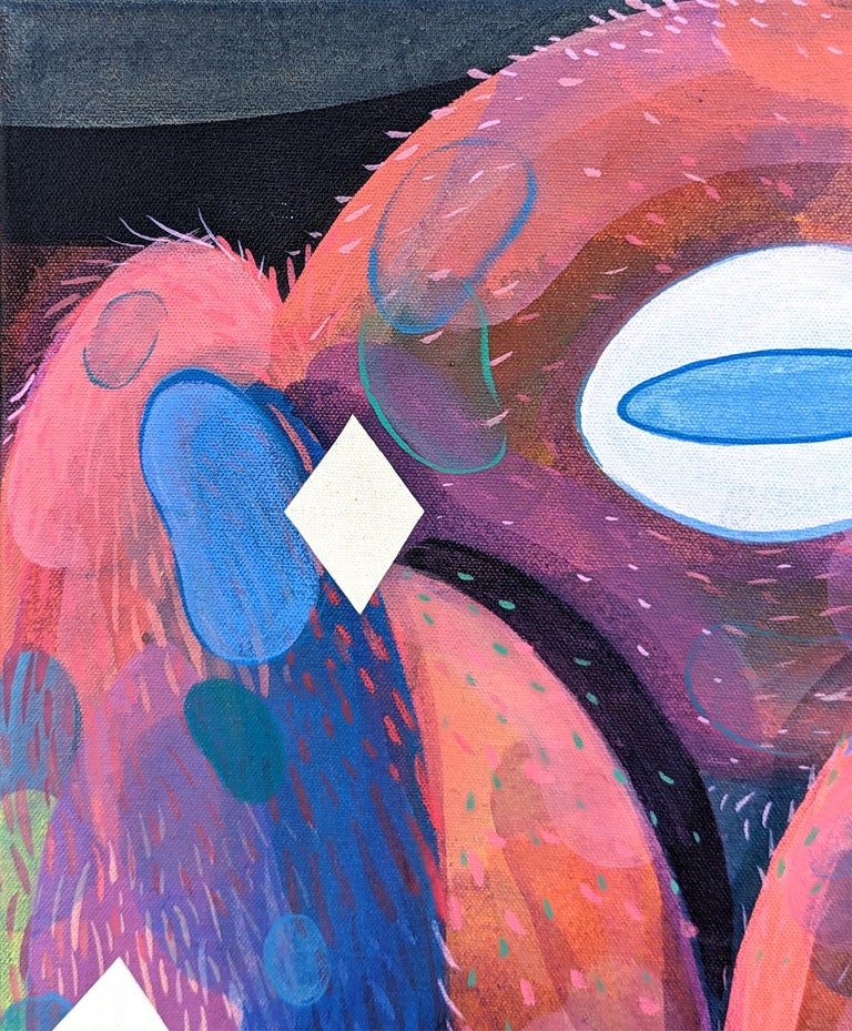 Cecilia Beaven - Contemporary Abstract Pink and Blue Toned Biomorphic ...