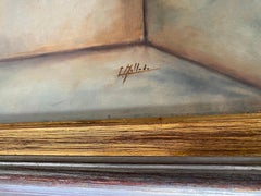 Romantische Szene „Homenaje ein Wasserhaus“ im präraffaelitischen Stil. Öl auf Platte