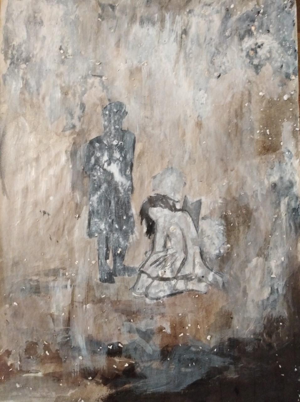 Cenizas y diamantes XVI, 2020 by Cecilia Méndez Casariego
From the series "Cenizas y diamantes"
Acrylic paint on sulphite paper
Image size:  45 H cm. x 33 W cm. 
Unframed

The artist's works take the human body to address universal problems linked