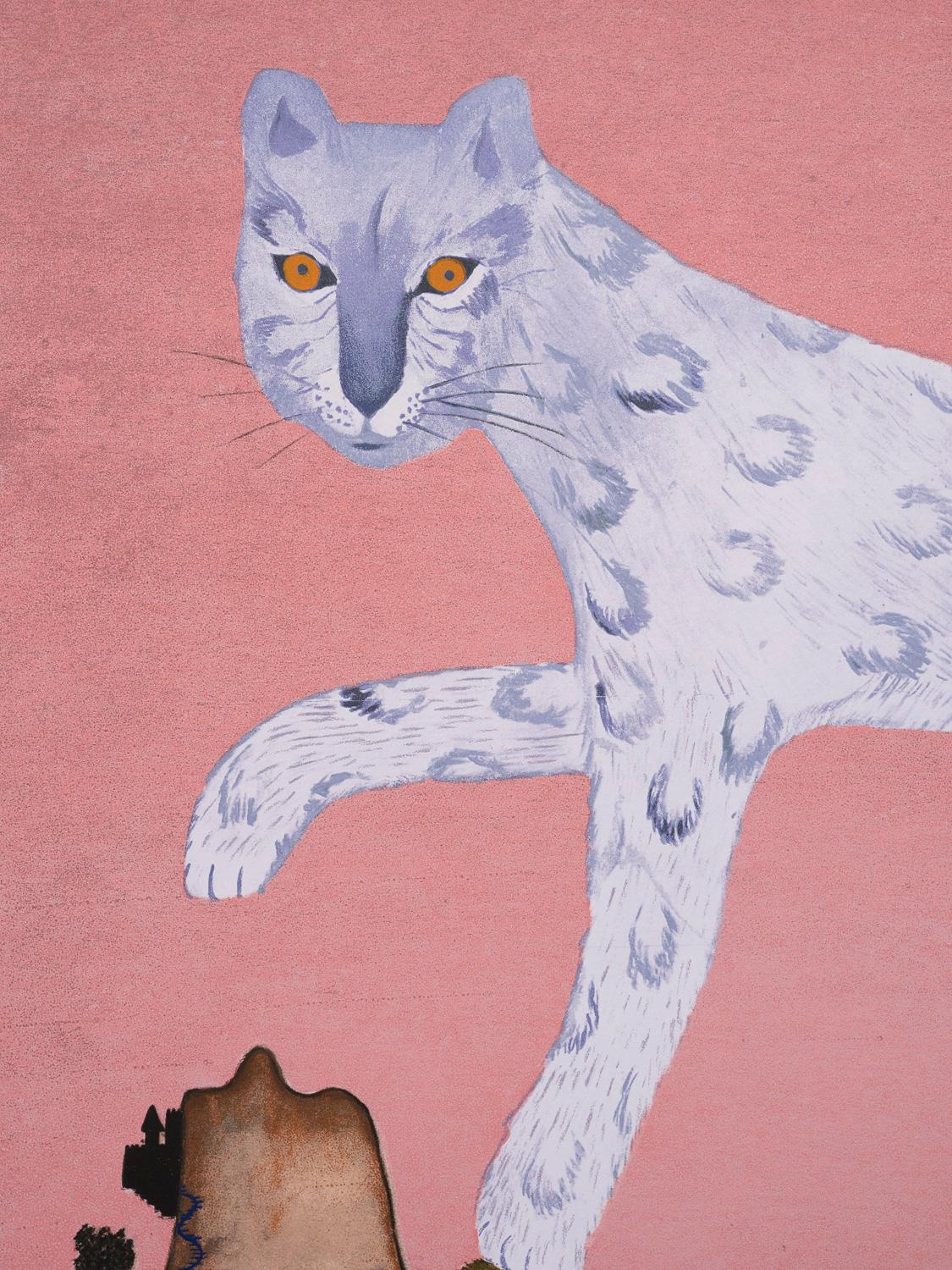 Poeta und Leopardo de Nieve – Print von Cecilia Vicuña