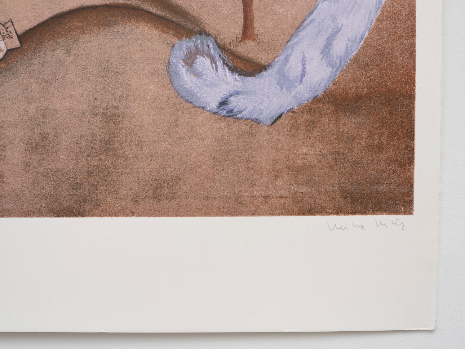 Dans cette œuvre, Vicuña représente son petit ami de l'époque, l'artiste et écrivain chilien Claudio Bertoni, tenant un livre de poésie ouvert dans sa main gauche, tout en plaçant sa main droite sur son cœur. De son oreille pousse une vigne,