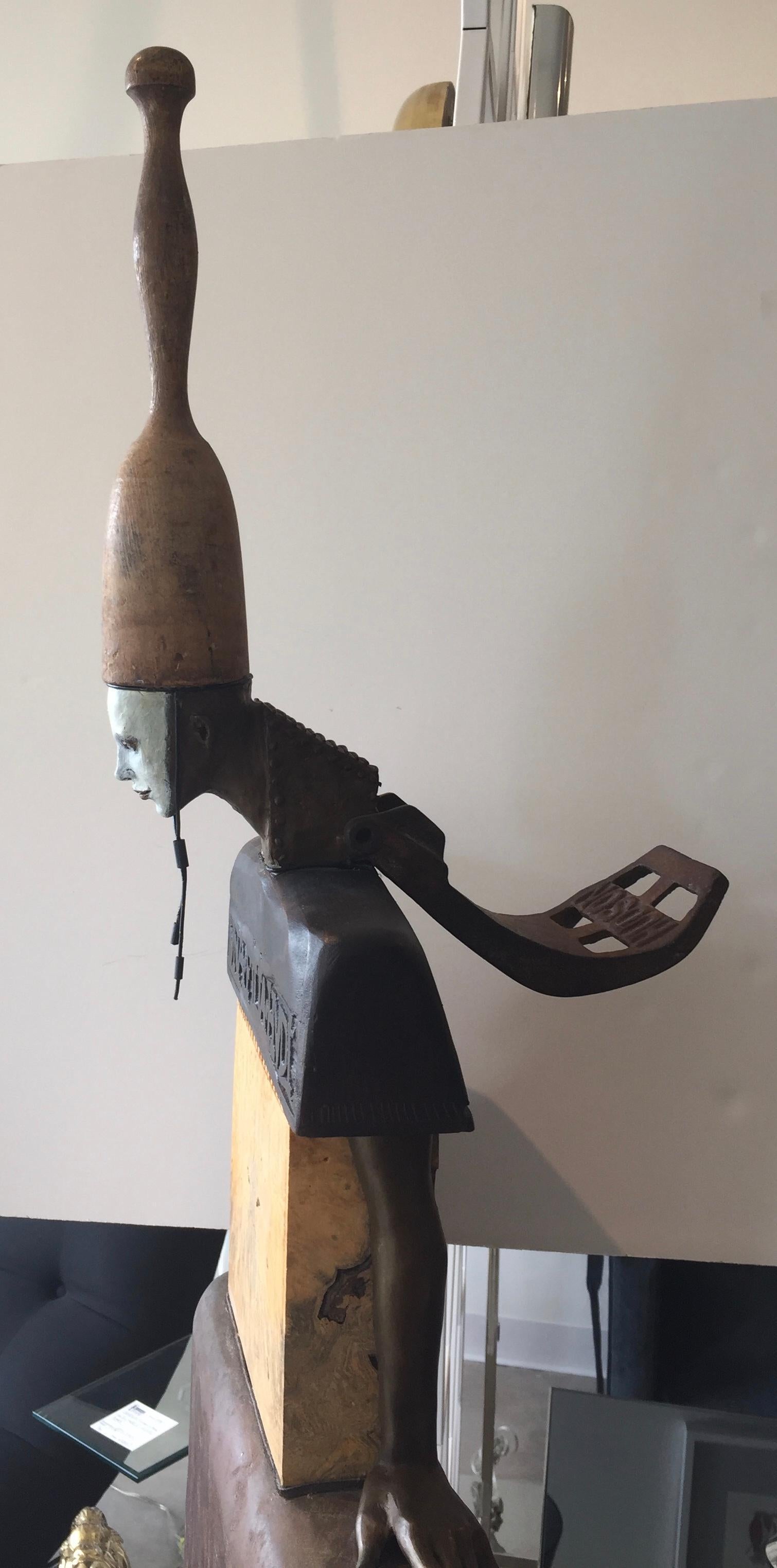 Outsider Art Sculpture by Cecilia Z Miguez In Good Condition For Sale In West Palm Beach, FL