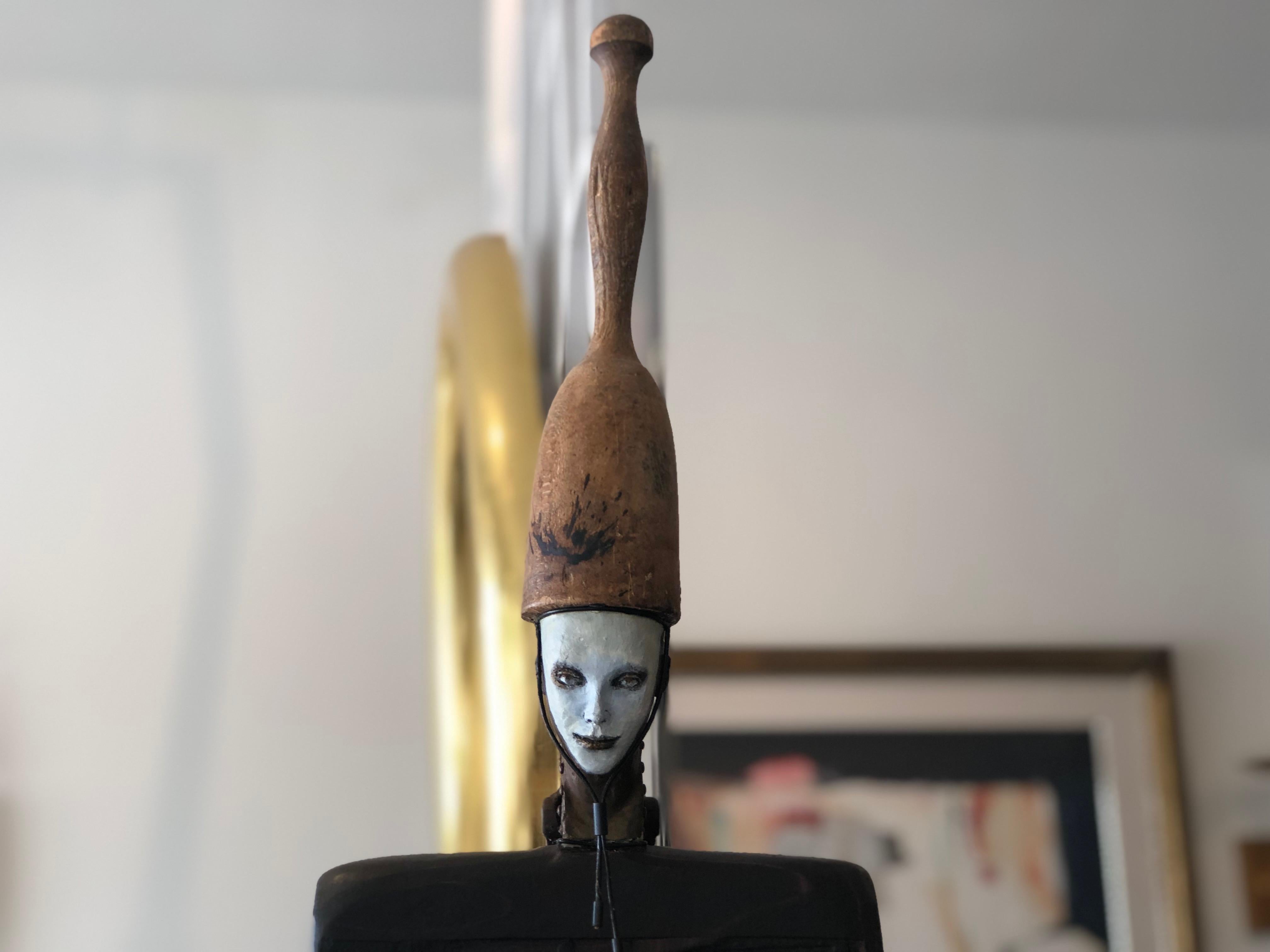 Bronze Outsider Art Sculpture by Cecilia Z Miguez For Sale
