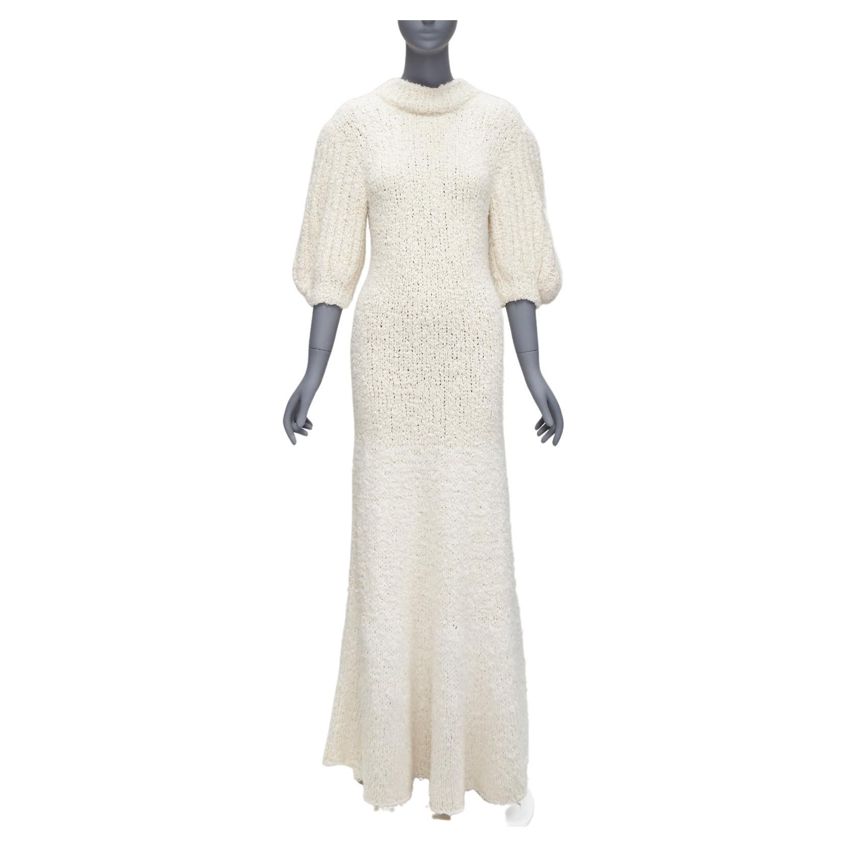 CECILIE BAHNSEN 2020 Latifa 100% silk cream knitted backless puff sleeves gown dress UK8 S
Reference: TGAS/D00191
Brand: Cecilie Bahnsen
Model: Latifa
Collection: 2020
Material: Silk
Color: Cream
Pattern: Solid
Closure: Self Tie
Extra Details: Self