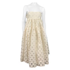 CECILIE BAHNSEN AW 19 Size 4 Off White Cotton / Polyester Sofie Dress