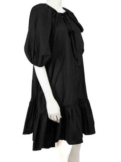 Cecilie Bahnsen Black Puff Sleeves Dress Size L