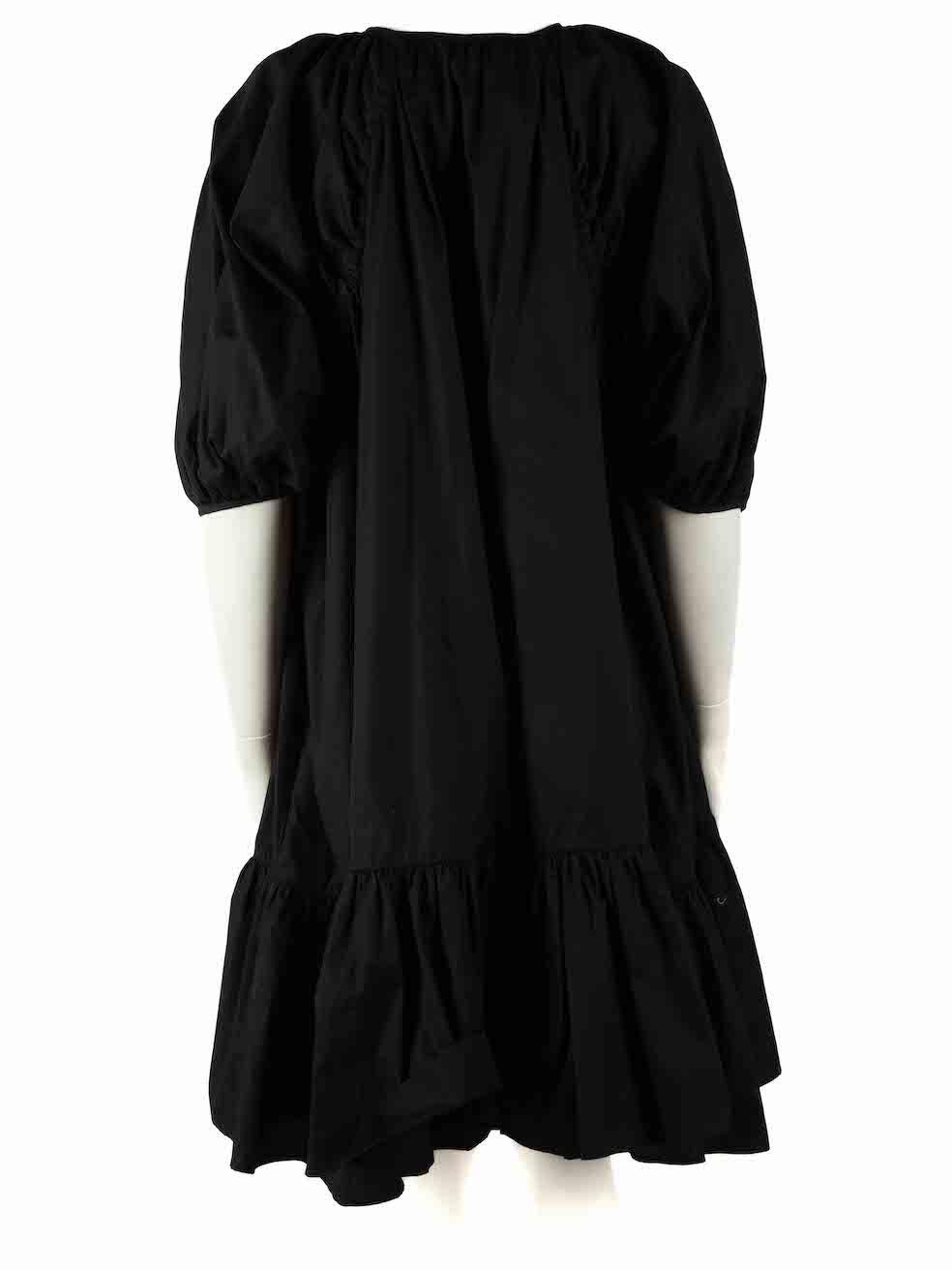 Cecilie Bahnsen Black Puff Sleeves Dress Size L In Good Condition In London, GB