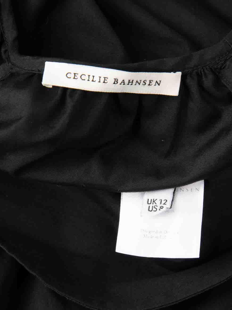 Cecilie Bahnsen Black Puff Sleeves Dress Size L 1