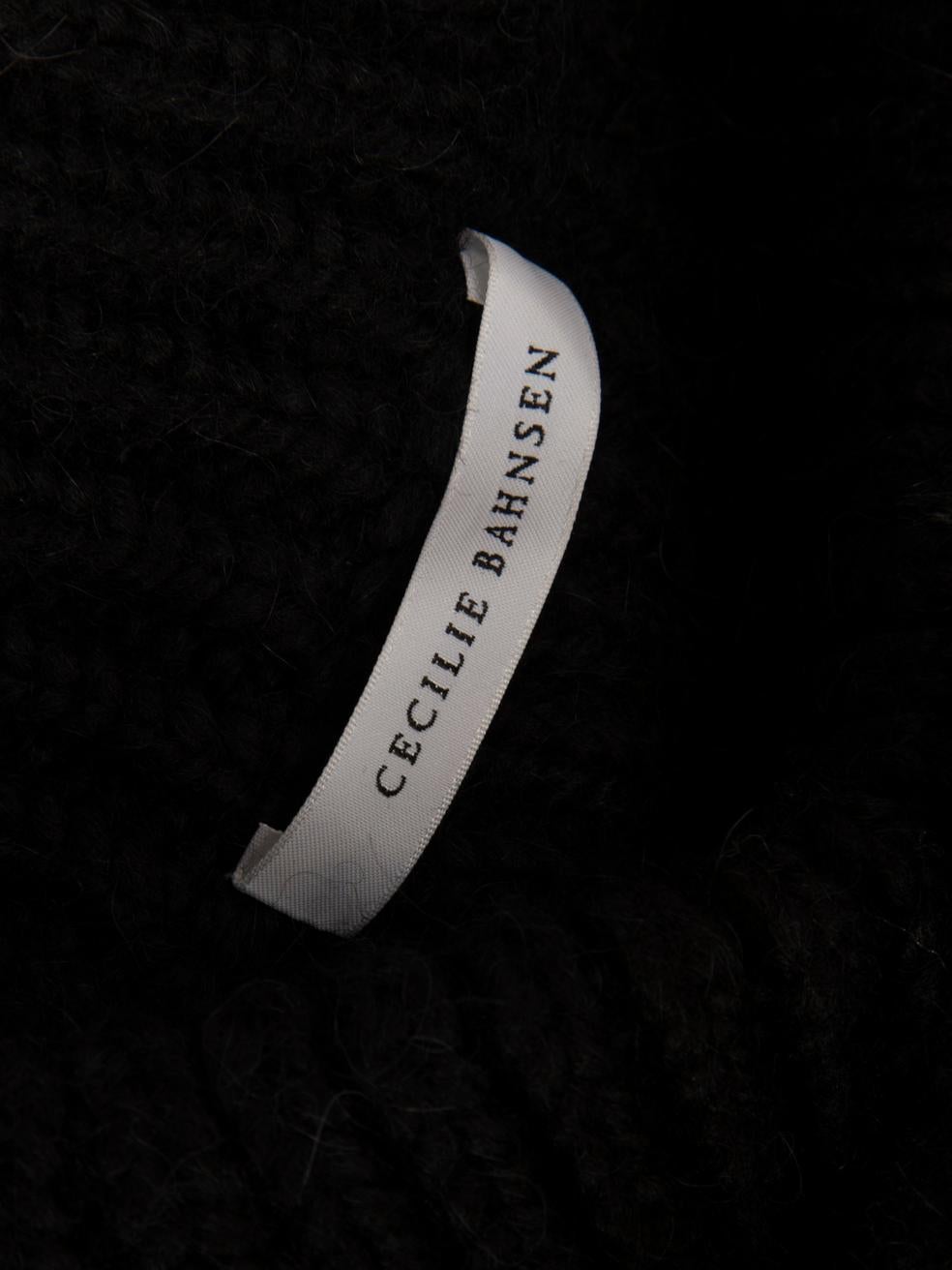 Cecilie Bahnsen Black Wool Back Tie Knit Jumper Size XS 1