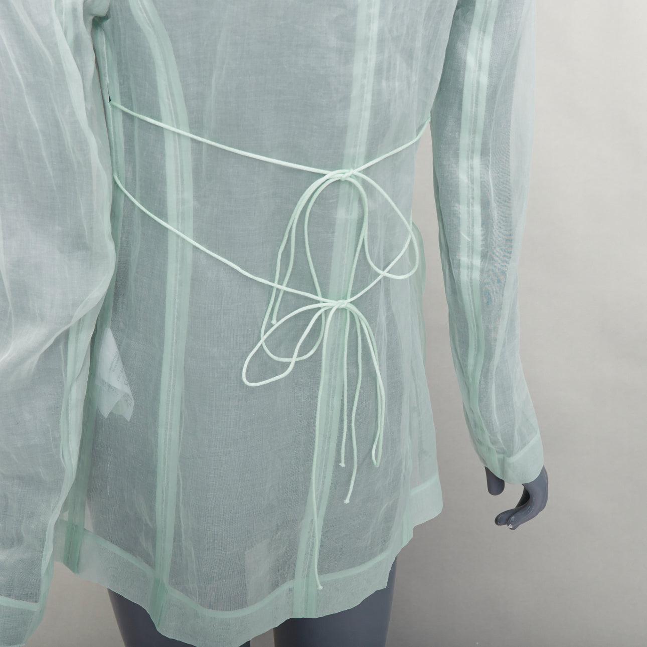 CECILIE BAHNSEN Fisola blazer de algodón verde menta con lazo en la cintura UK8 S
Referencia: TGAS/F00299
Marca: Cecilie Bahnsen
Model No: Fisola
Material: Algodón
Patrón: Sólido
Cierre: Botón
Detalles adicionales: La organza de ensueño es la base