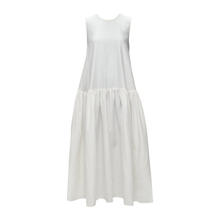 knee length dresses for ladies Marlina Ruffle Sleeve Babydoll Mini Dress White