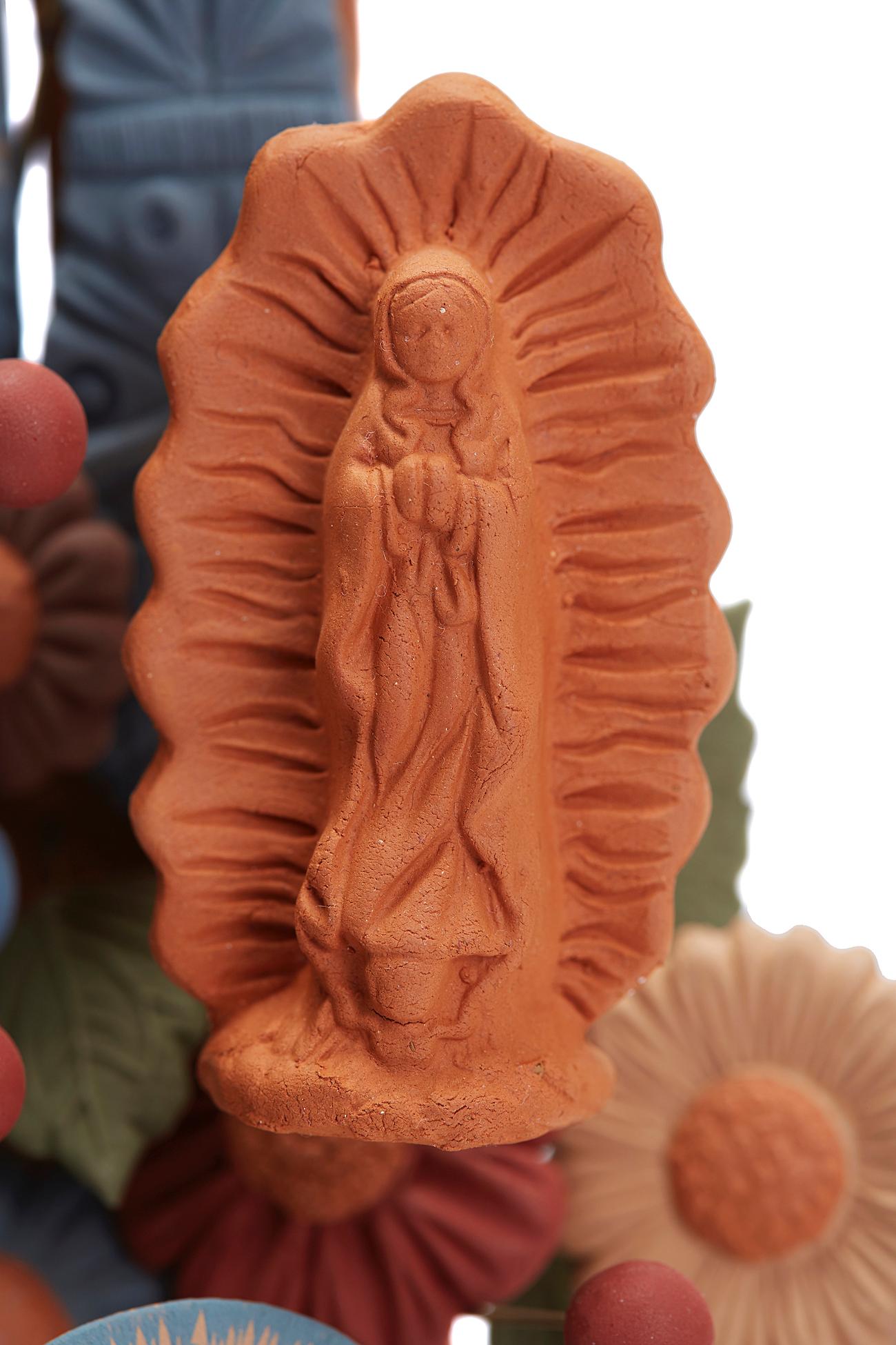 Arbol de Artesanias - Handicraft Tree  / Ceramics Mexican Folk Art Clay 4