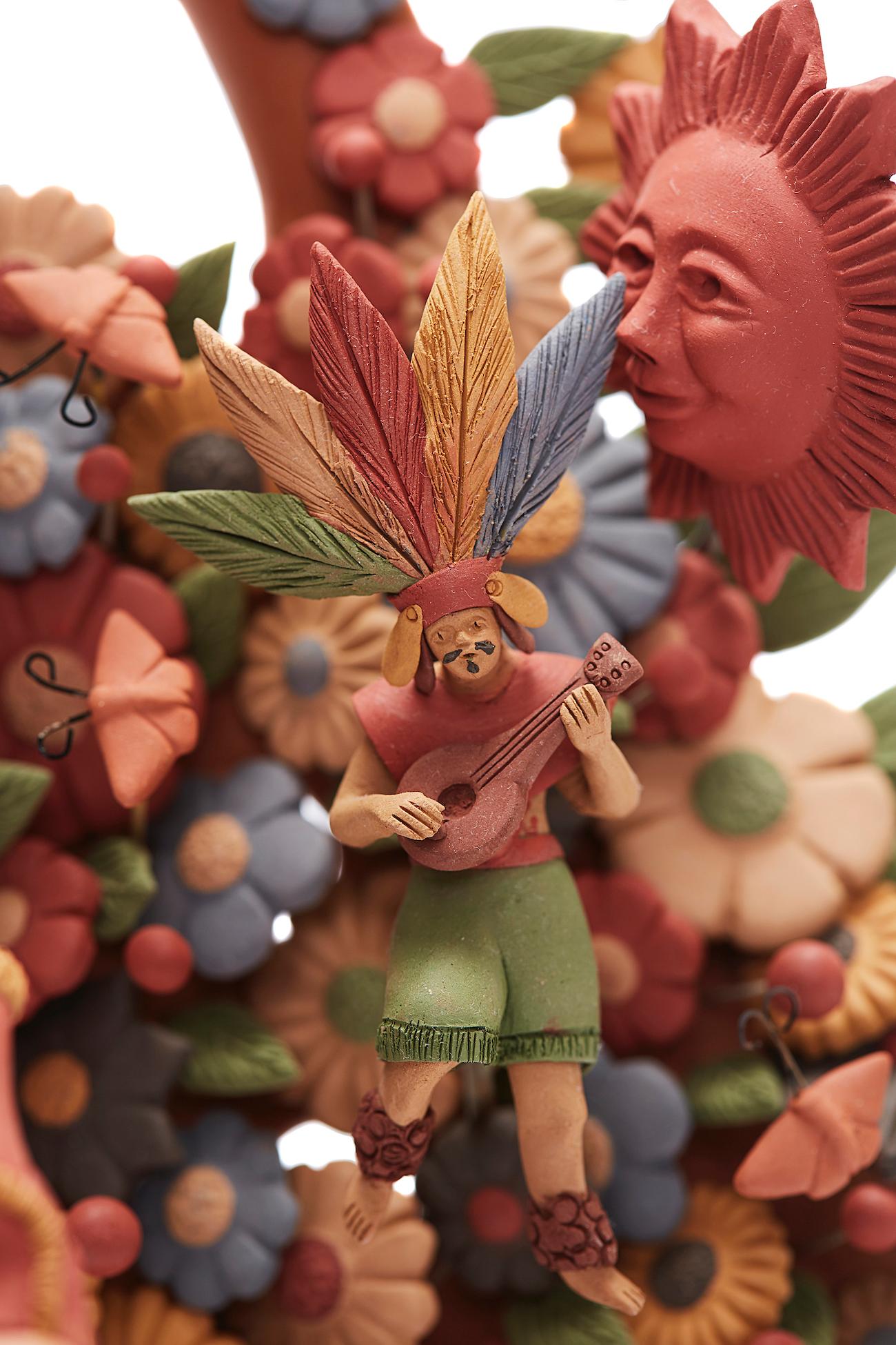 Arbol de Danzantes - Dancers Tree / Ceramics Mexican Folk Art Clay 4