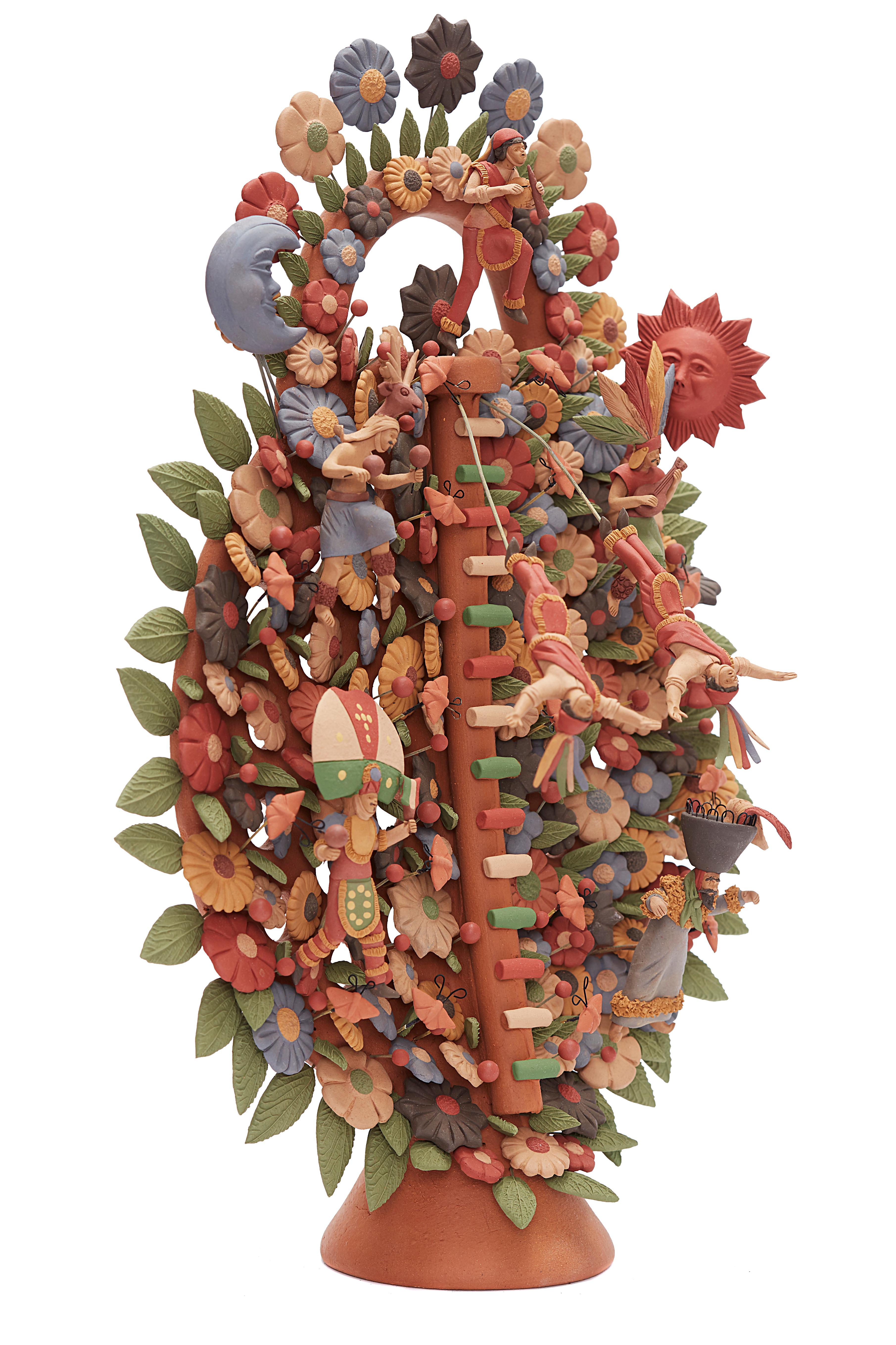 Arbol de Danzantes - Dancers Tree / Ceramics Mexican Folk Art Clay 11