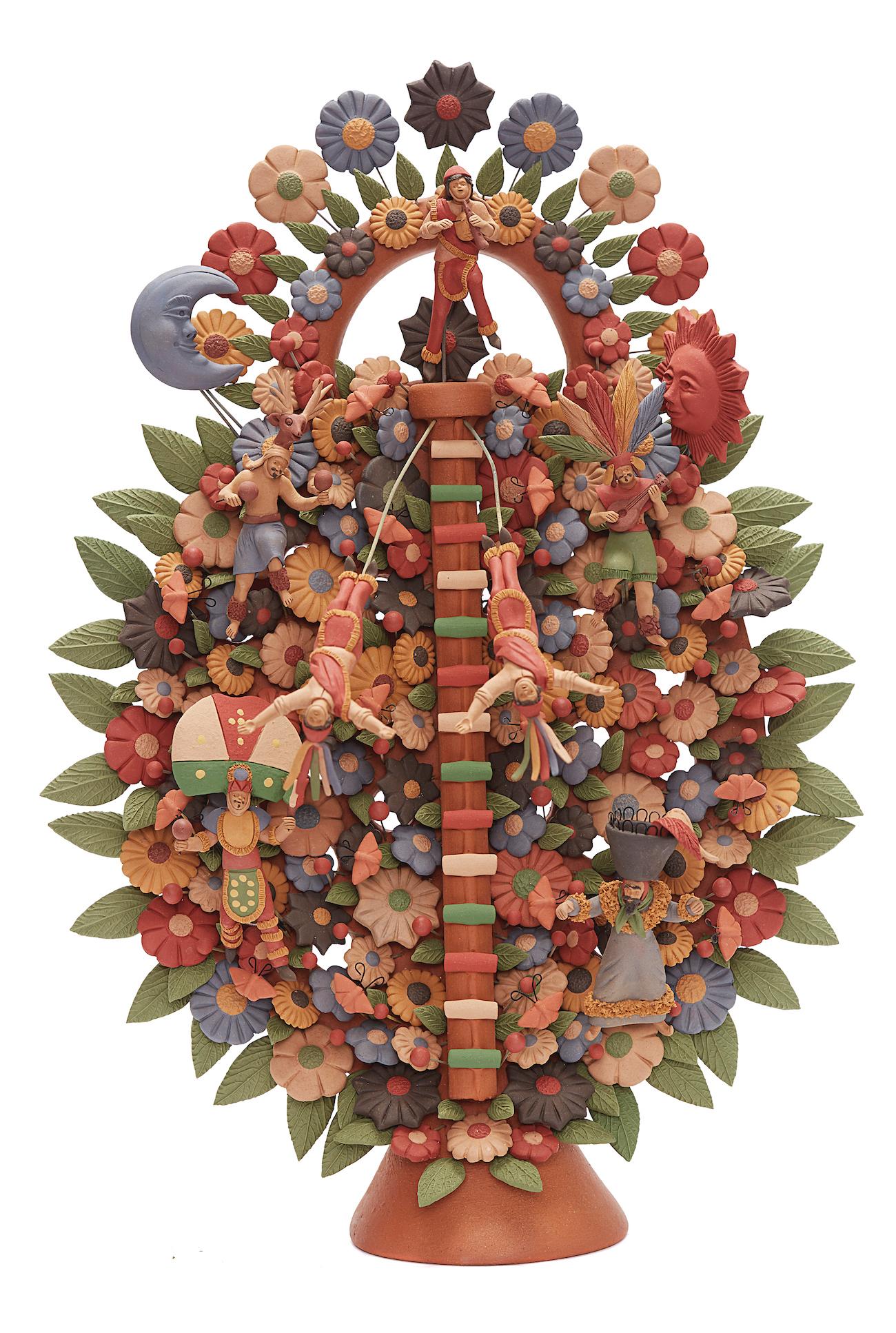 Arbol de Danzantes - Dancers Tree / Ceramics Mexican Folk Art Clay 12