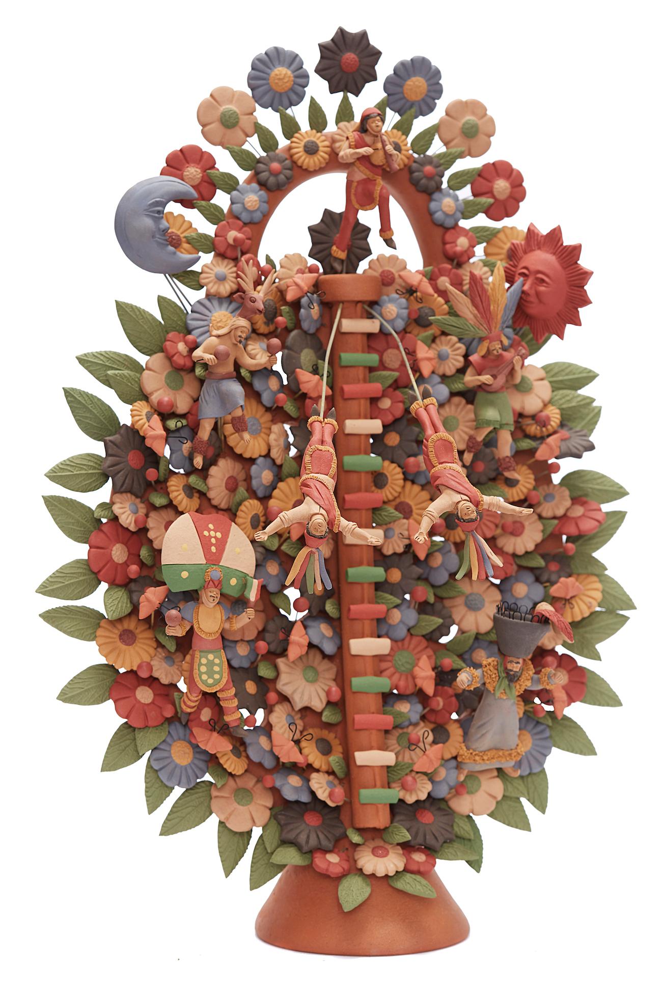 Arbol de Danzantes - Dancers Tree / Ceramics Mexican Folk Art Clay 13
