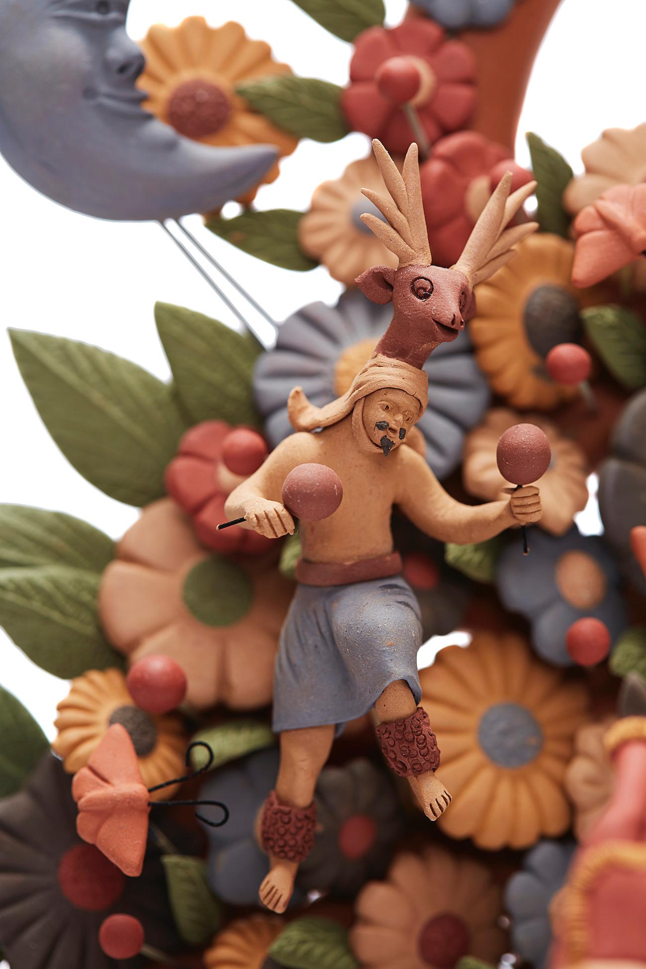 Arbol de Danzantes - Dancers Tree / Ceramics Mexican Folk Art Clay 3