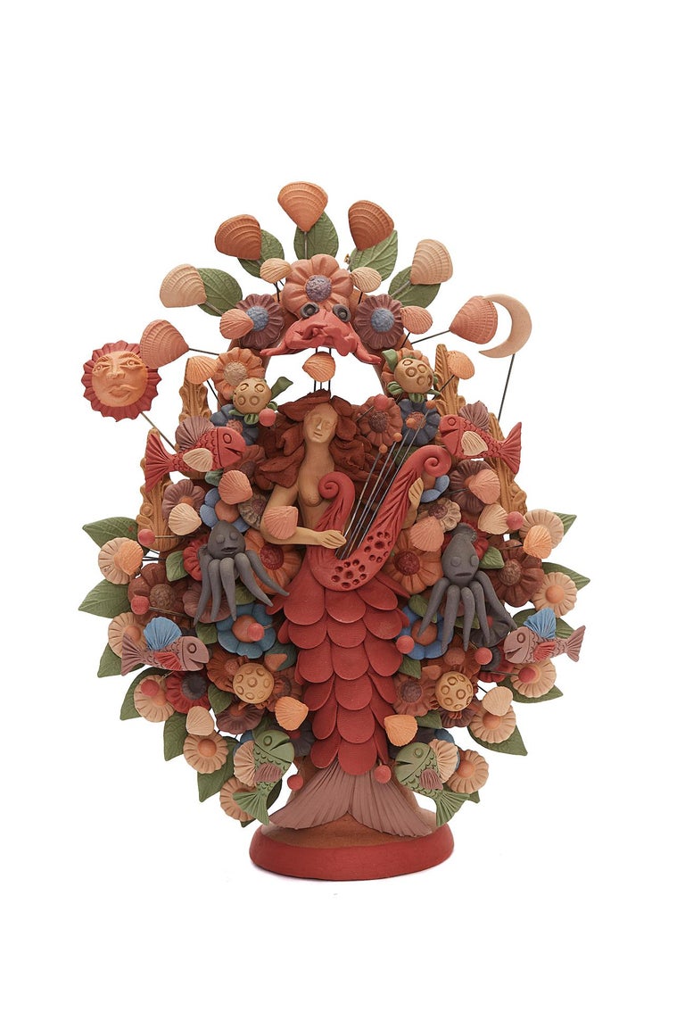A Collection Of Mexican Folk Art Clay Sculptures