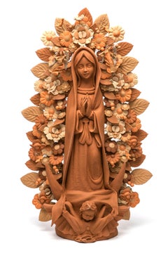 Virgen de Guadalupe / Ceramics Mexican Folk Art Clay