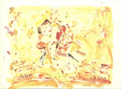 2001 Cecily Brown 'American Dance Festival 2001' African American Yellow Offset 