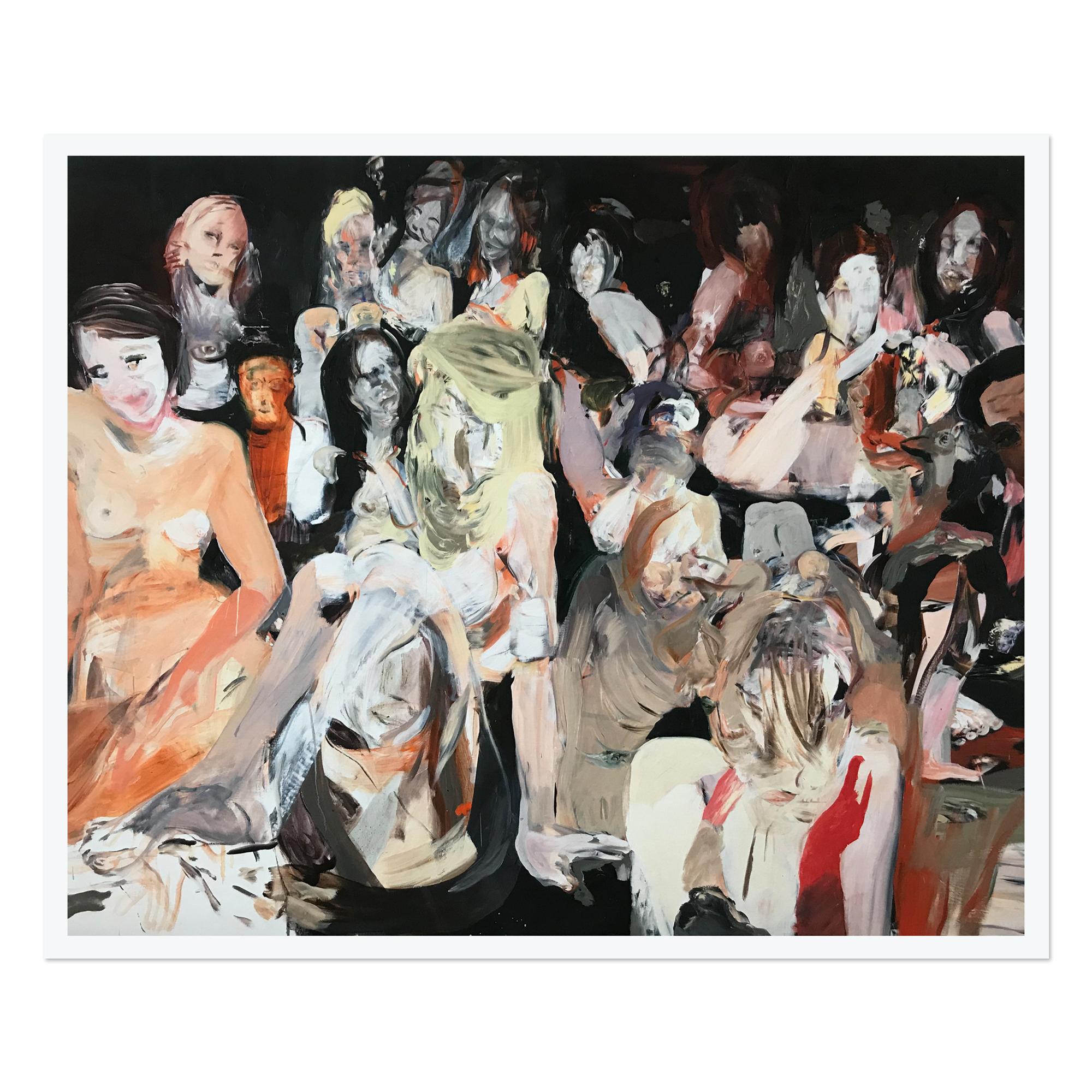 Cecily Brown Abstract Print - All the Nightmares Came Today