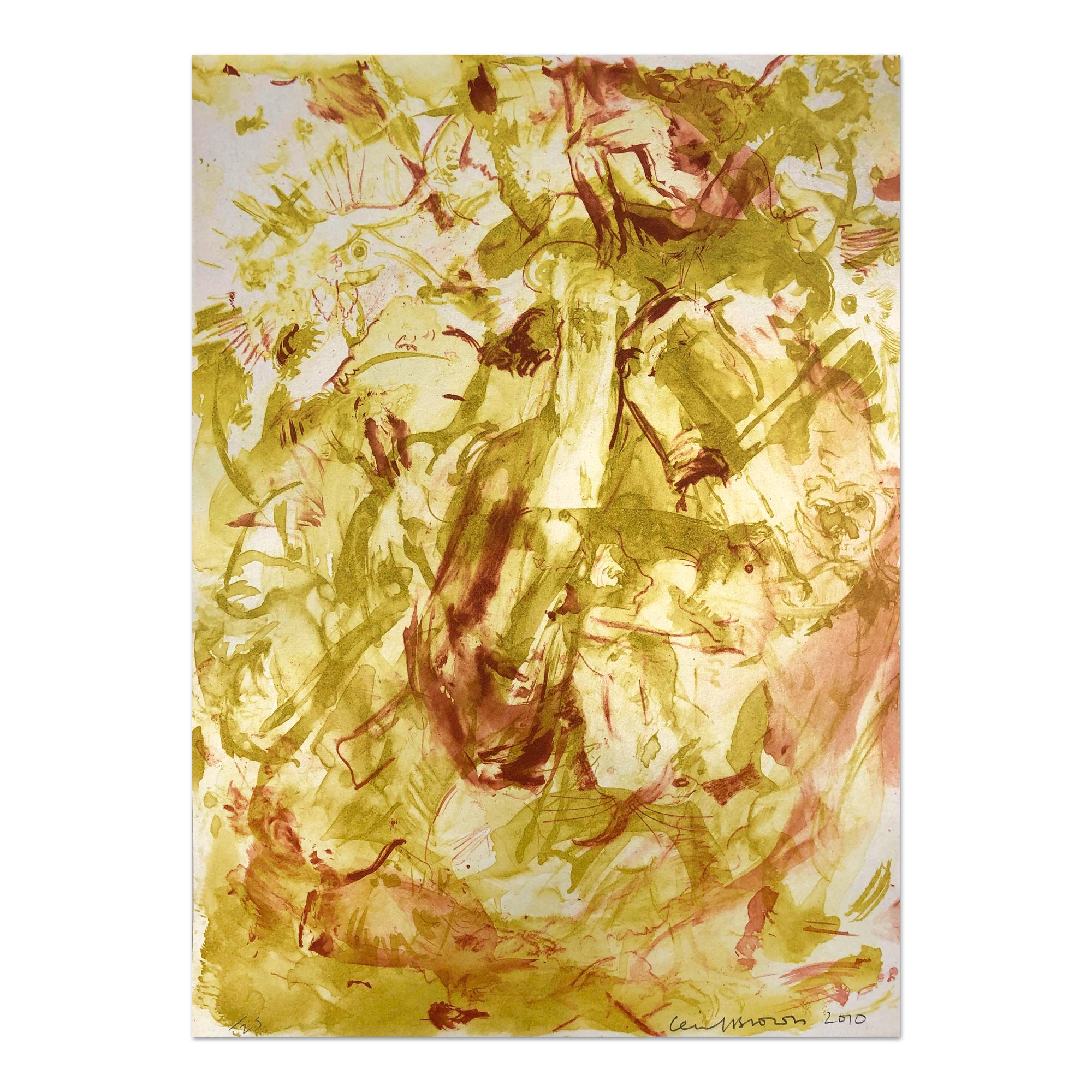 Cecily Brown, Le tribolazioni di Sant'Antonio - Acquaforte acquatinta, stampa firmata in vendita 5