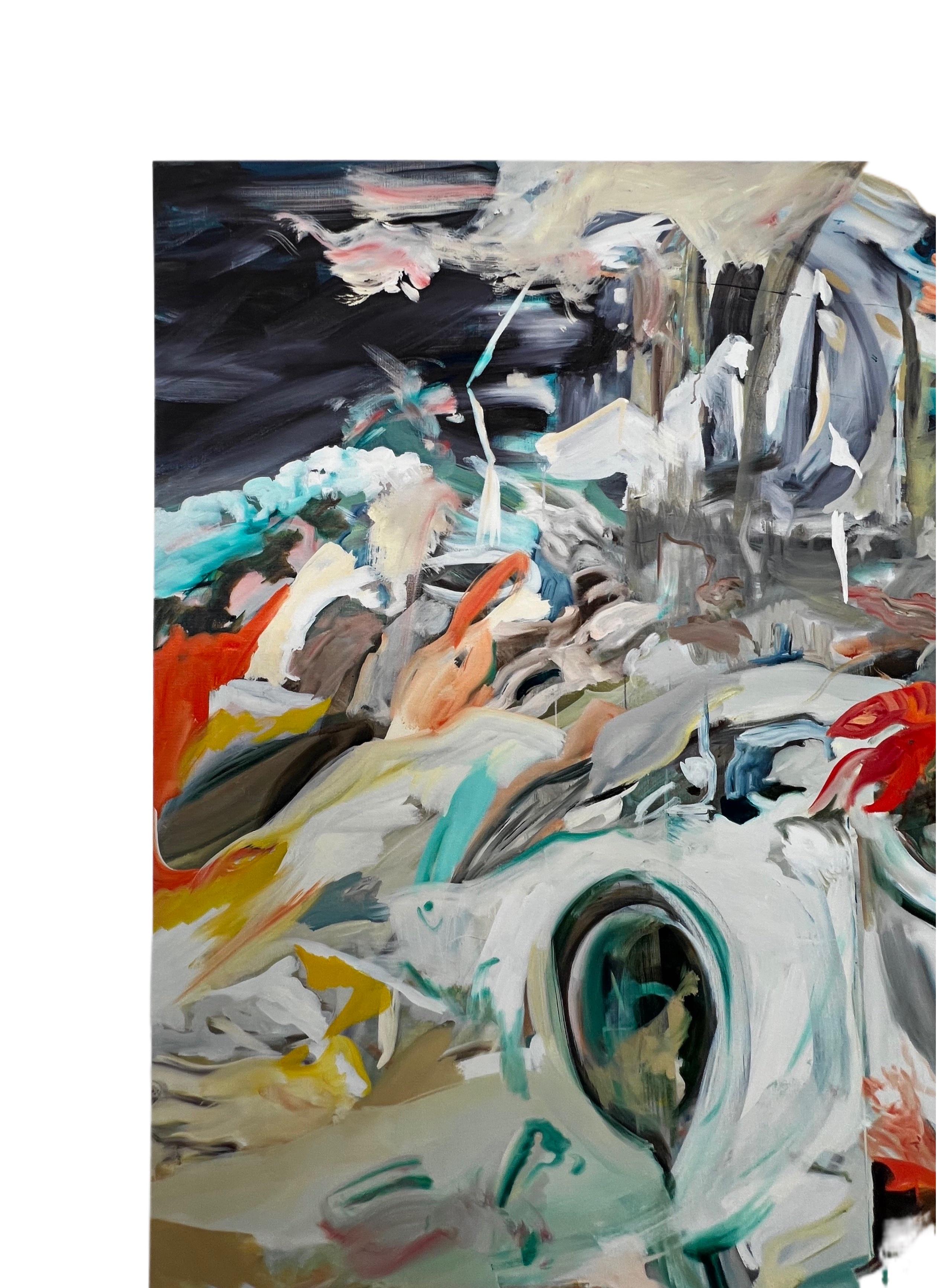 Die 5 Sinne (Grau), Abstract Print, von Cecily Brown