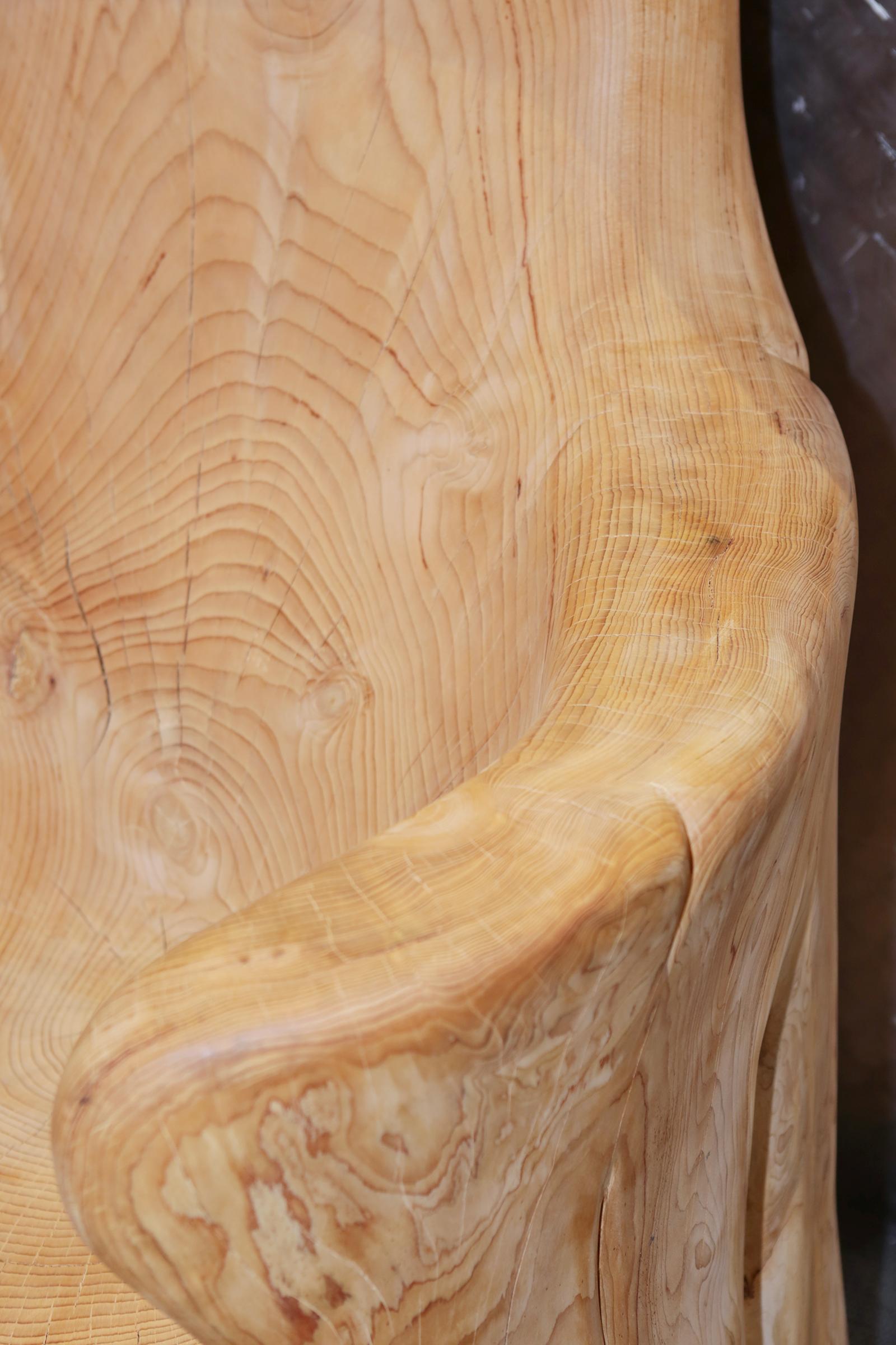 Cedar B Throne in Solid Natural Cedar Wood 4