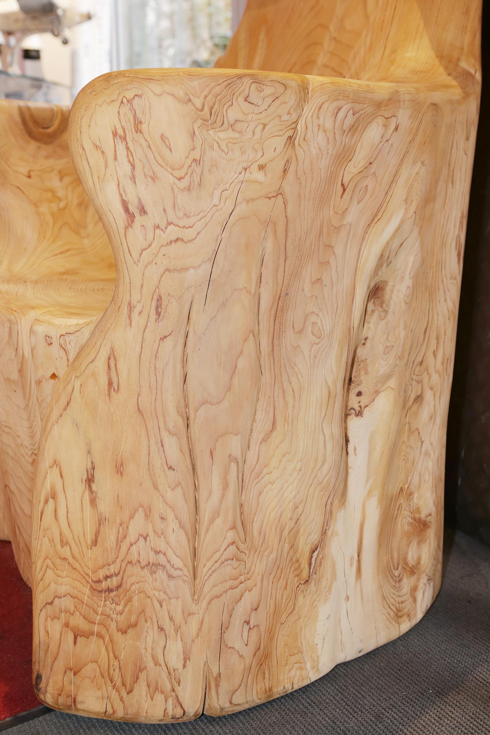 Cedar B Throne in Solid Natural Cedar Wood 1