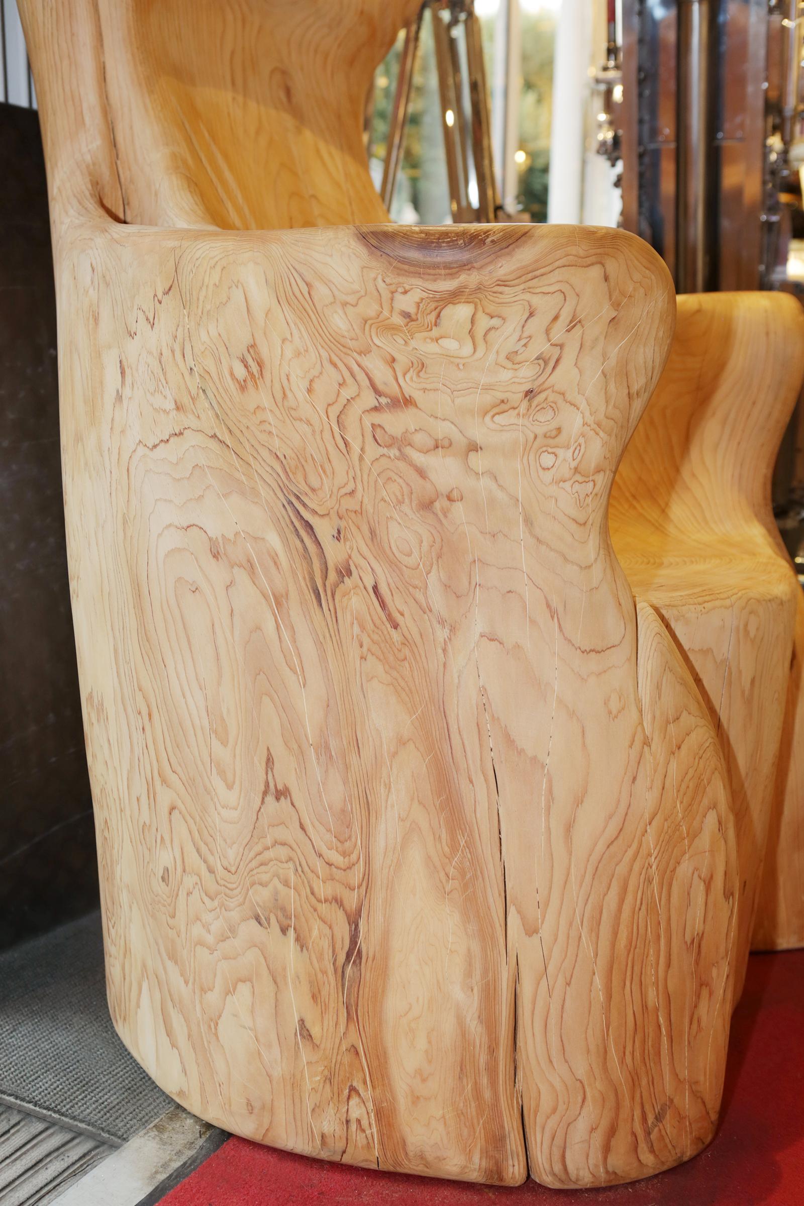 Cedar B Throne in Solid Natural Cedar Wood 2