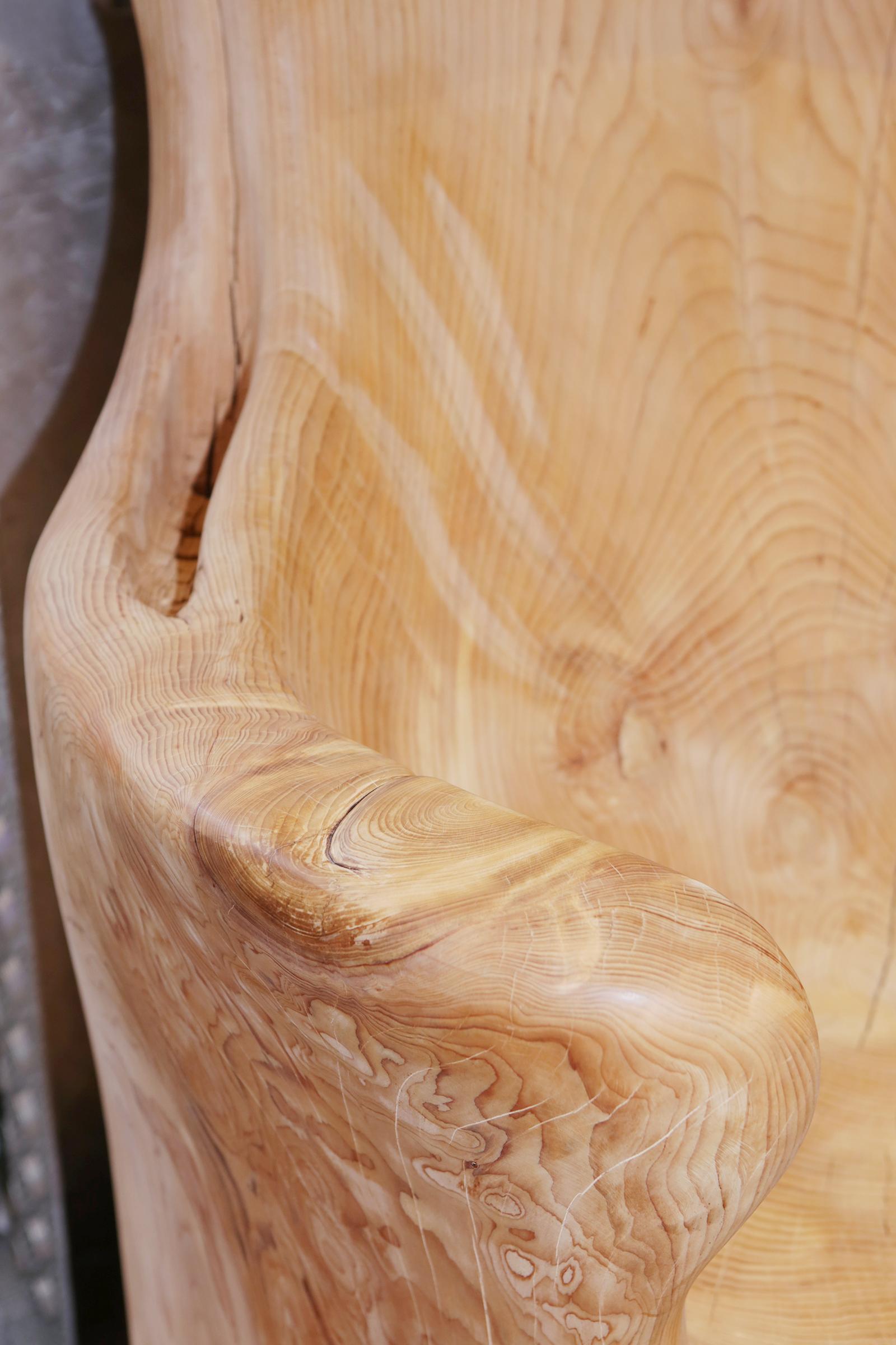 Cedar B Throne in Solid Natural Cedar Wood 3