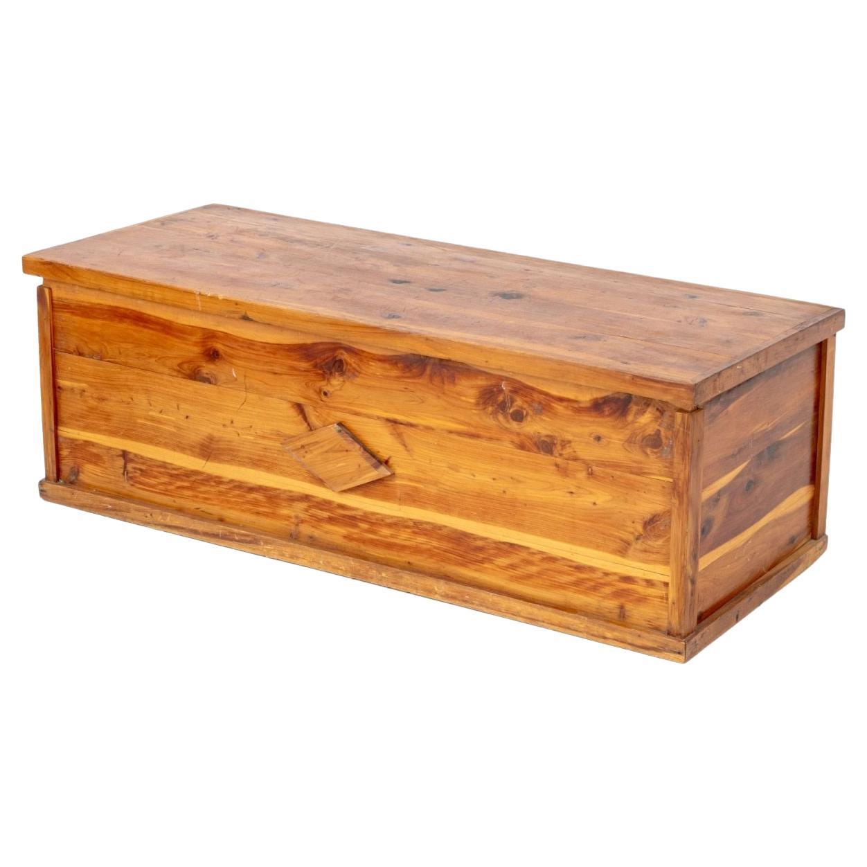 Cedar Blanket Chest with Diamond Motif, 20th Century Design