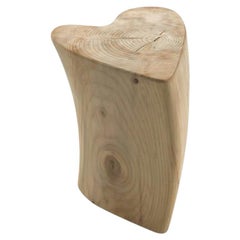 Tabouret en forme de cœur de cèdre en bois de teck massif