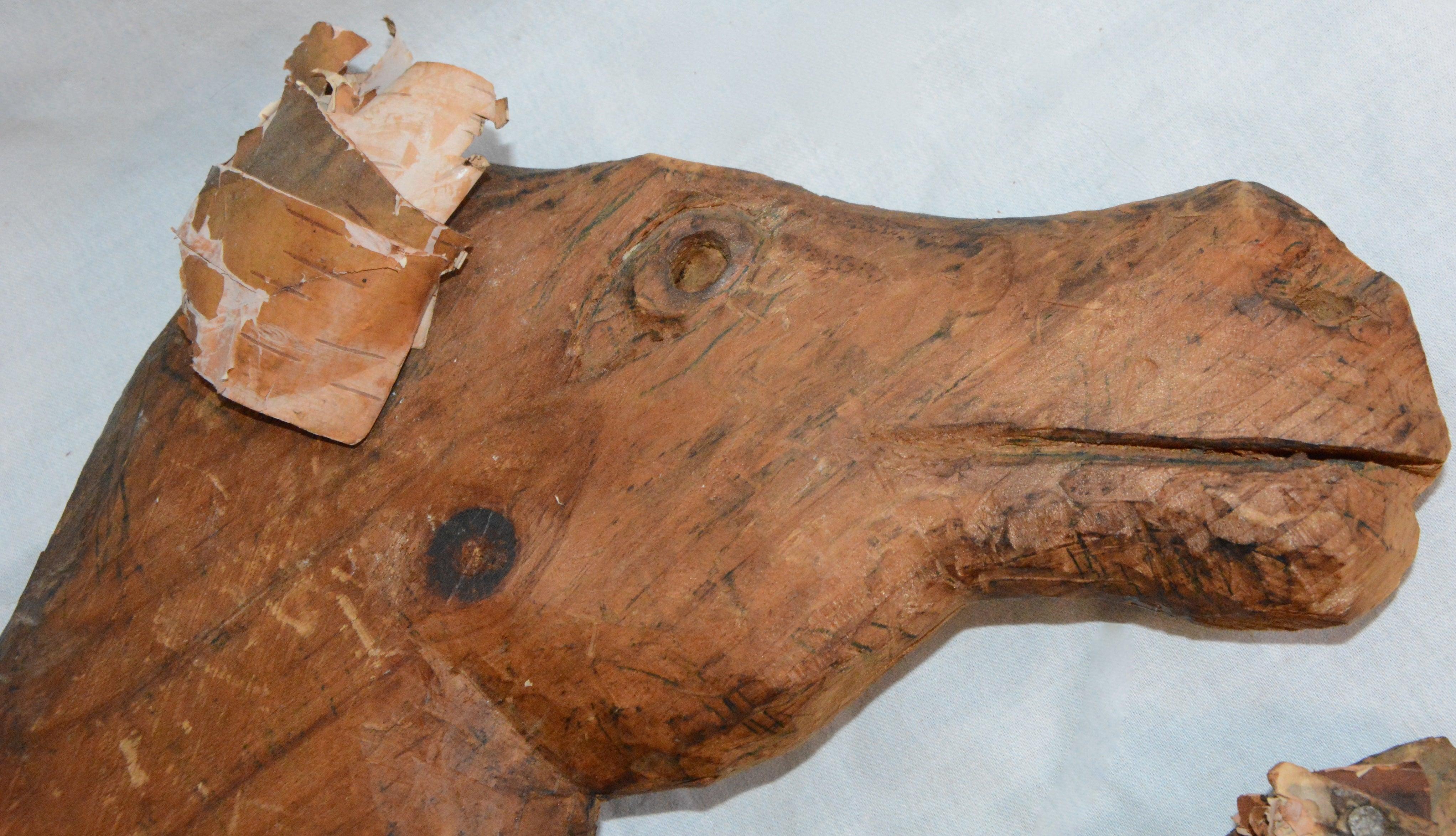 Woodwork Cedar Horse Sculptures, John B. Wikoff For Sale