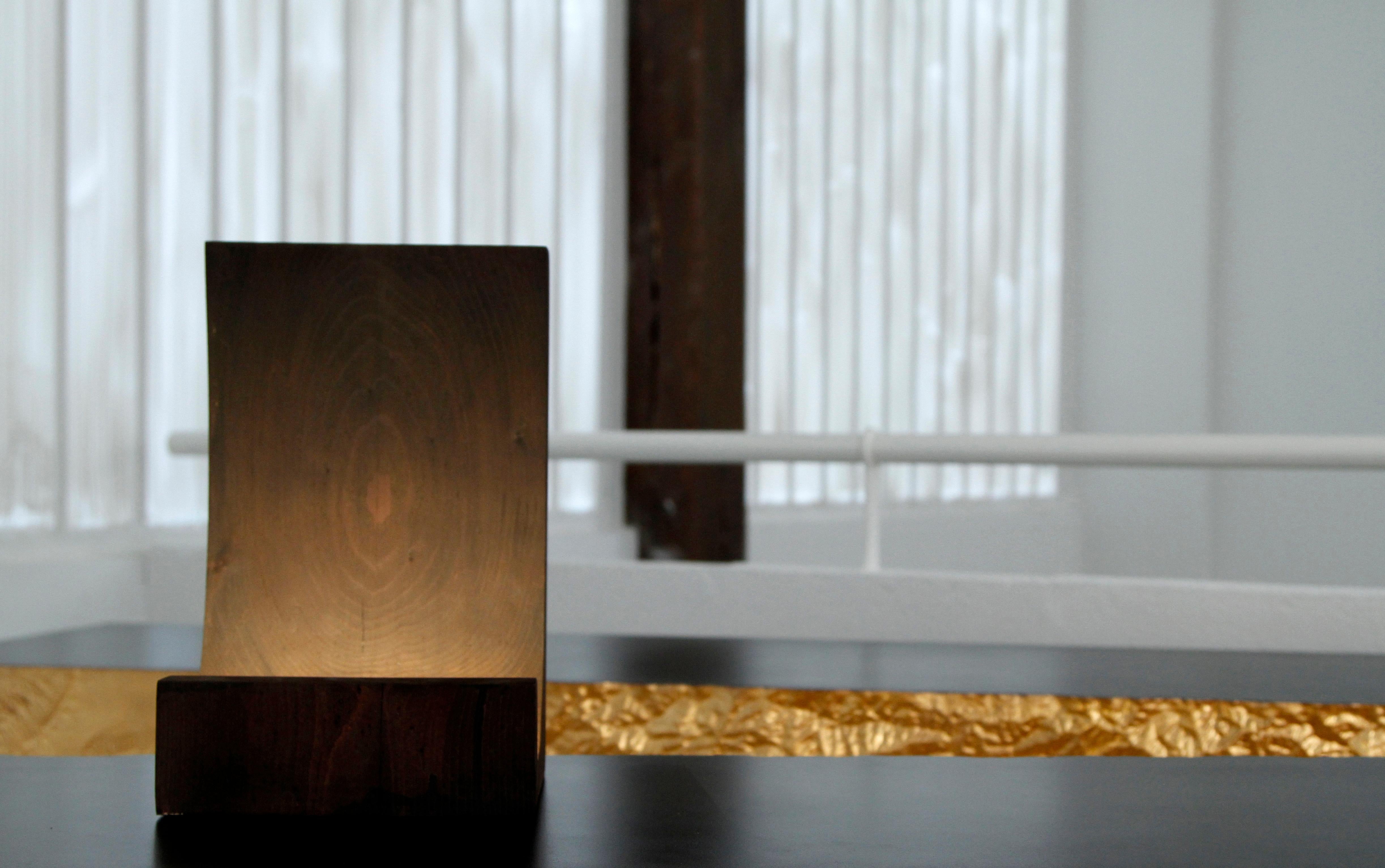 French Walnut  Virgule Lamp by Thierry Dreyfus