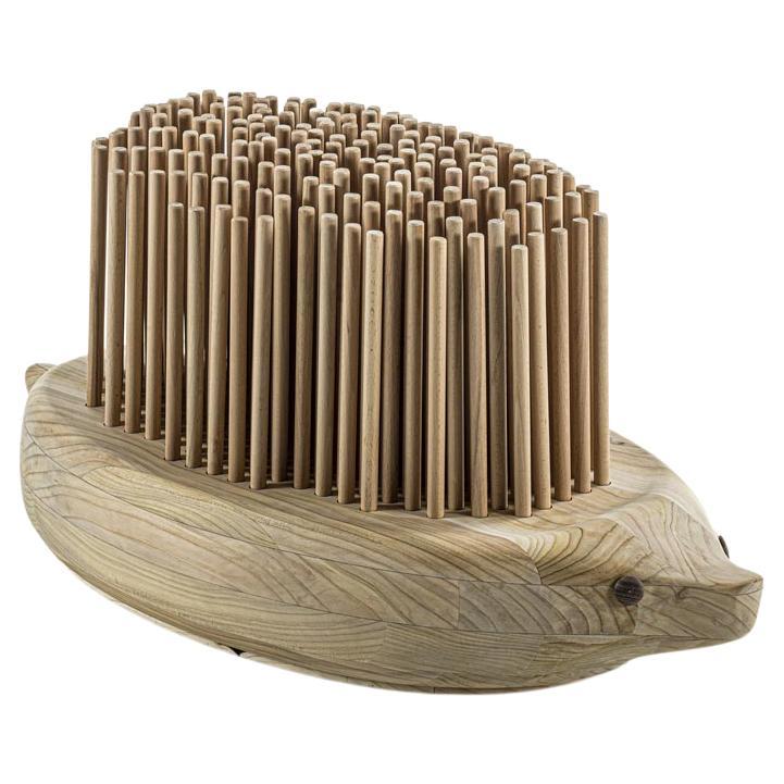 Cedar Wood Riccio Bench by Riva 1920, Sculptural Design by Kobrinetz For Sale